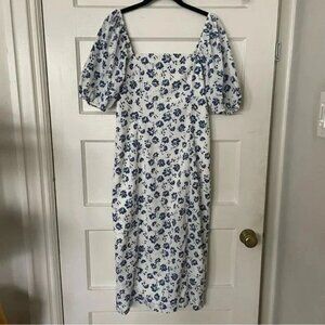 New Francesca’s blue floral dress size S